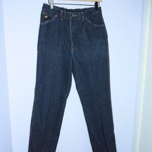 Vintage Wrangler No Fault High Rise Blue Jeans Size 14 Made in USA 70s 80s Retro